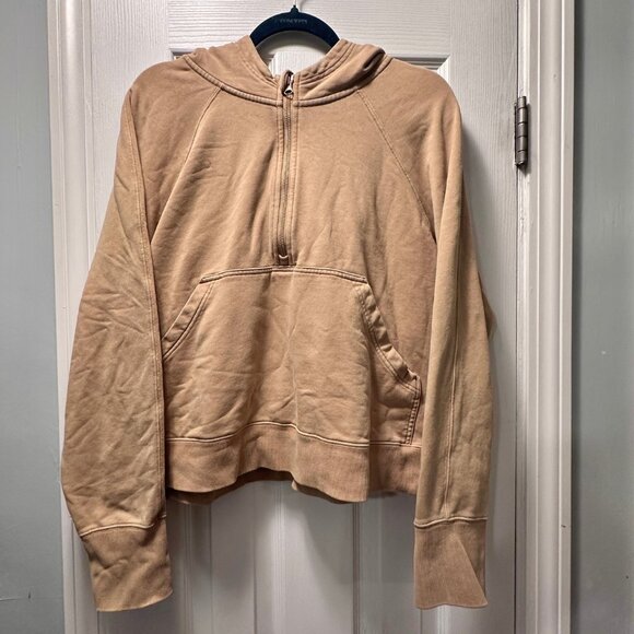 JoyLab Beige Half Zip Fleece Pullover Sweatshirt Size XL - Picture 5 of 7